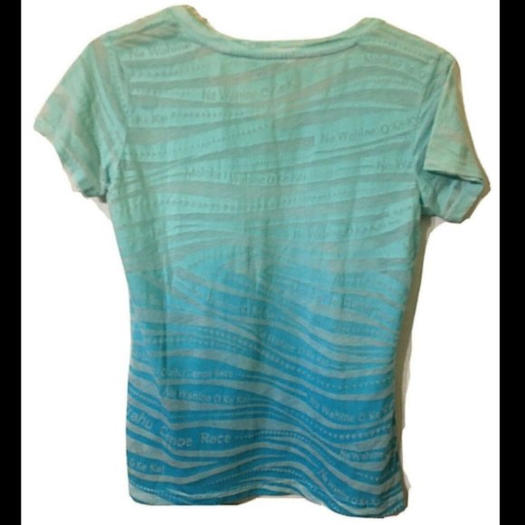 Happy Shirts Brand Hawaii Aqua Short Sleeves Sz M Na Wahine Vtg - Picture 3 of 12